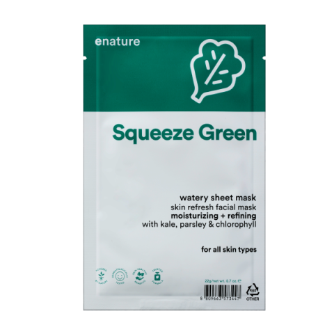 E NATURE - Squeeze Green Watery Masque de feuille - 1pièce E NATURE - Squeeze Green Watery Masque de feuille - 1pièce