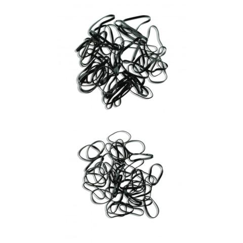 Elastiques caoutchouc noirs petit format x 40 pièces Elastiques caoutchouc noirs petit format x 40 pièces