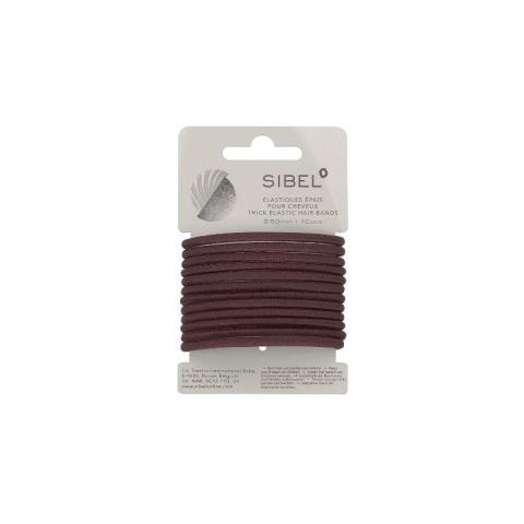 Élastiques épais Bruns 12 pièces Sibel