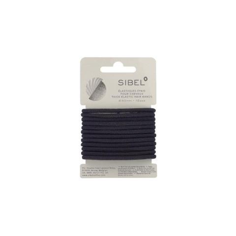 Élastiques épais Noirs 12 pièces Sibel