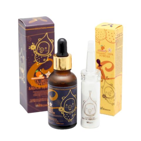 Elizavecca - Vitamine C 100% poudre + sérum de blanchiment Vita-Multi