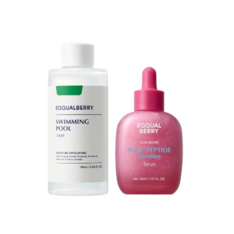 EQQUALBERRY - Swimming Pool Daily Facial Toner - 155ml (1ea) + NAD+ Peptide Boosting Serum - 30ml (1ea) Set EQQUALBERRY - Swimming Pool Daily Facial Toner - 155ml (1ea) + NAD+ Peptide Boosting Serum - 30ml (1ea) Set