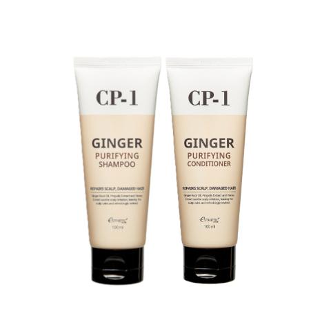 Esthetic House - CP-1 Ginger Purifying Shampoo - 100ml (1ea) + Conditioner - 100ml (1ea) Set