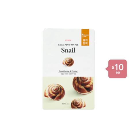 Etude House 0.2 Therapy Air Mask (New) - 1pc - Snail (10ea) Set Etude House 0.2 Therapy Air Mask (New) - 1pc - Snail (10ea) Set