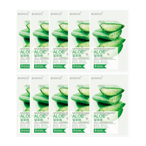 EUNYUL - Pack Masque Hydratant Naturel - Aloès - 10pièces