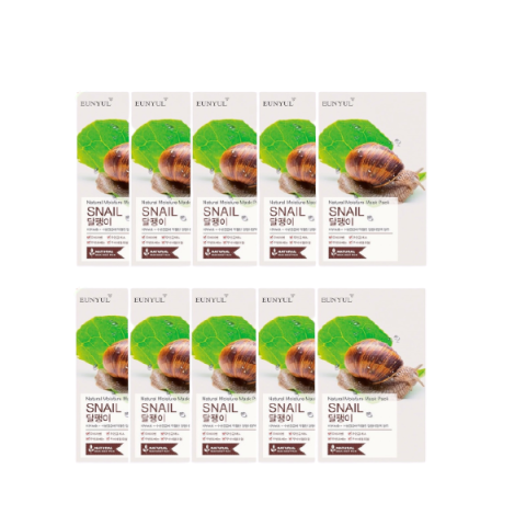EUNYUL - Pack masque hydratant naturel - Escargot - 10pièces