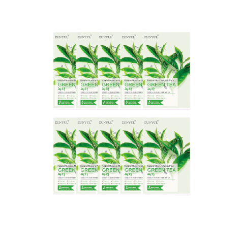 EUNYUL - Pack Masque Hydratant Naturel - Thé Vert - 10pièces
