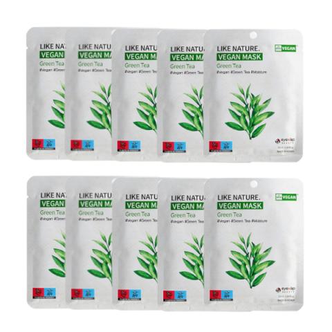 EYENLIP - Like Nature Vegan Mask Pack - 25ml x 10ea - Green Tea