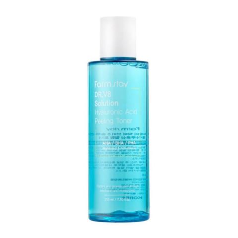 Farm Stay - Dr-V8 Solution Tonique Peeling Acide Hyaluronique - 210ml