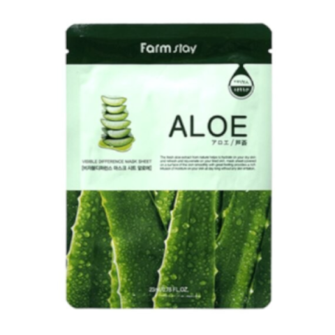 Farm Stay - Feuille de masque de différence visible - Aloe - 10pièces Farm Stay - Feuille de masque de différence visible - Aloe - 10pièces