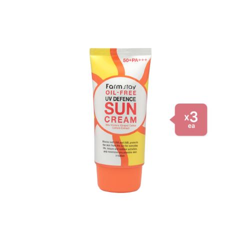 Farm Stay Oil Free UV Defence Sun Cream SPF50+ PA+++ - 70ml (3ea) Set