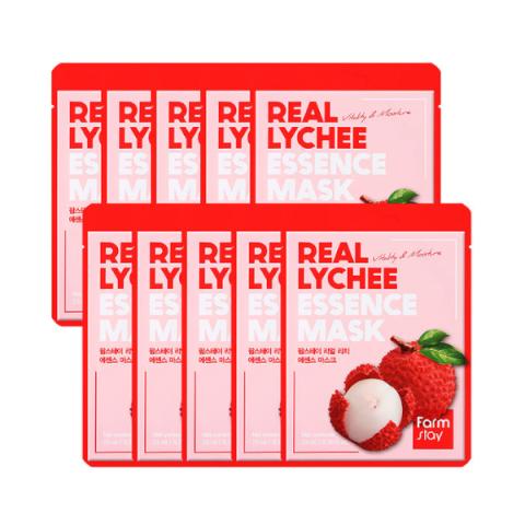 Farm Stay - Véritable Masque Essence Litchi - 23ml*10pièces Farm Stay - Véritable Masque Essence Litchi - 23ml*10pièces