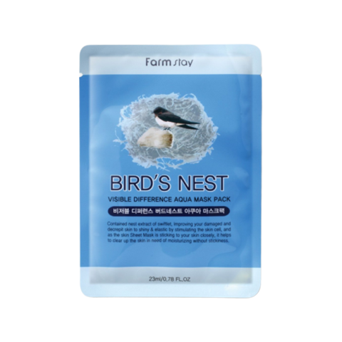 Farm Stay - Visible Difference Feuille de masque - Birds Nest Aqua