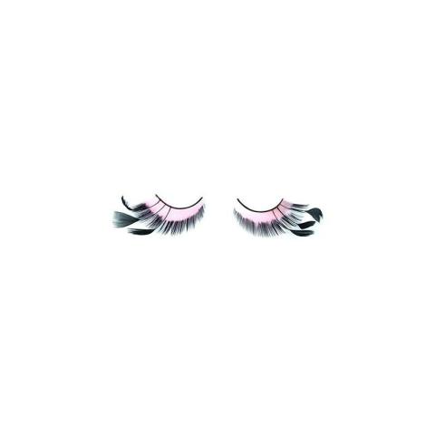 Faux Cils Crazy Plume Rose+Noir X2 Avec Colle Shophair