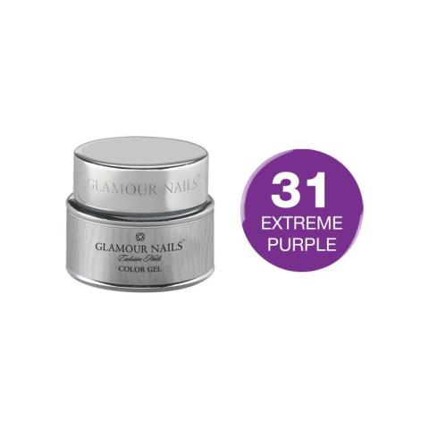 Gel couleur 31 extreme purple Glamour Nails 5ML