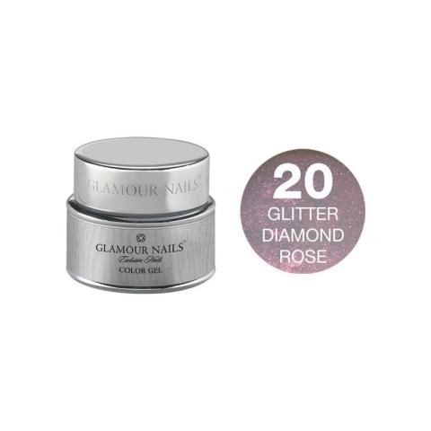 Gel glitter 20 diamond rose Glamour Nails 5ML Gel glitter 20 diamond rose Glamour Nails 5ML