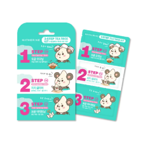 Hatherine - Tea Tree 3 Step Nose Pack Kit - 6sheets Hatherine - Tea Tree 3 Step Nose Pack Kit - 6sheets