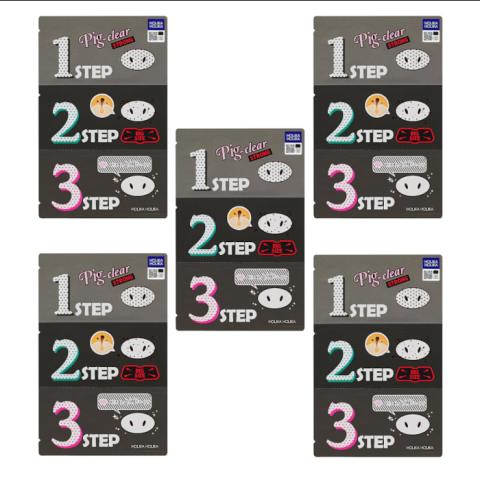 Holika Holika - Kit (Strong) (5ea) Set Pig Clear Black Head 3-Step