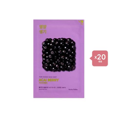 Holika Holika Pure Essence Mask Sheet - Acai Berry - 1pièce (20ea) Set