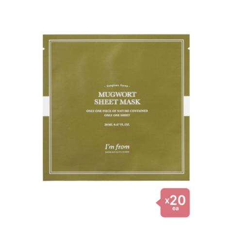 I'm From - Mugwort Sheet Mask - 1pc (20ea) Set