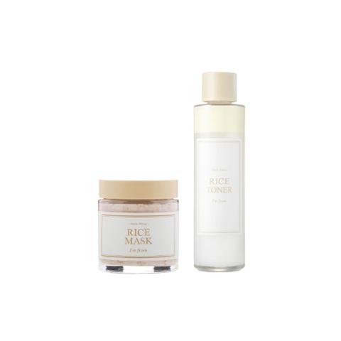 I'm From - Rice Toner - 150ml (1ea) + Rice Mask - 110g (1ea) Set