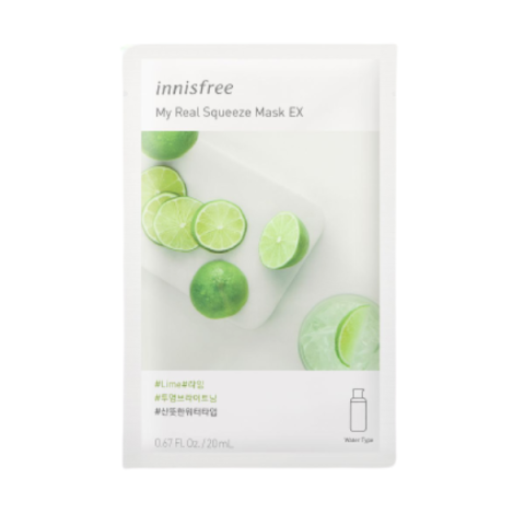 innisfree - Ma vraie pression, Masque Ex - Citron vert - 1pièce