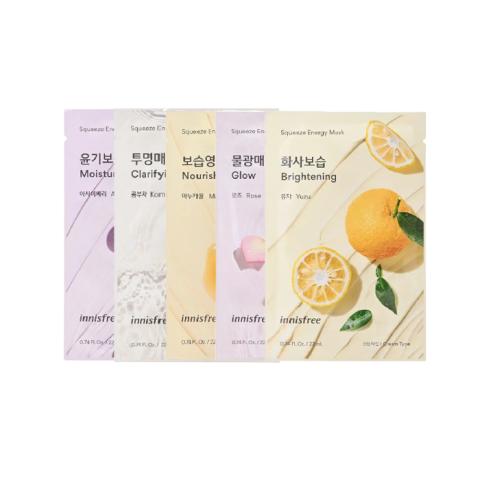 innisfree - Squeeze Energy Mask 5-Day Sheet Mask Challenge Set A innisfree - Squeeze Energy Mask 5-Day Sheet Mask Challenge Set A