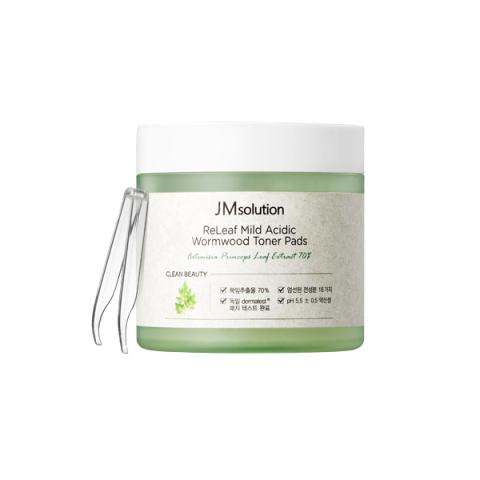 JMsolution - ReLeaf Mild Acidic Wormwood Toner Pads - 70pièces JMsolution - ReLeaf Mild Acidic Wormwood Toner Pads - 70pièces