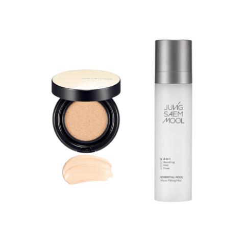 JUNGSAEMMOOL - Essential Skin Nuder Cushion SPF50+ PA+++ - 14g - 17 Fair-Light (1ea) + Essential Mool Micro Fitting Mist -...