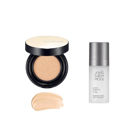 JUNGSAEMMOOL - Essential Skin Nuder Cushion SPF50+ PA+++ 14g - 19 N-Light (1ea) + Essential Mool Micro Fitting Mist - 55ml...