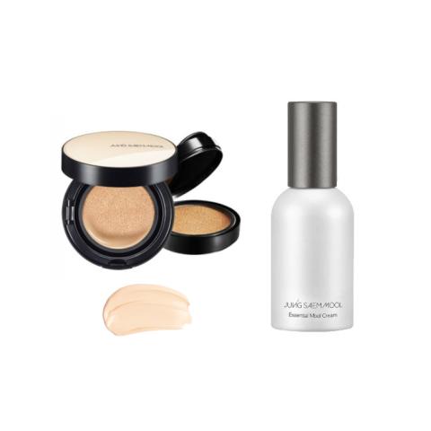 JUNGSAEMMOOL - Essential Skin Nuder Cushion SPF50+ PA+++ (With Refill) - 14g+14g - 17 Fair-Light (1ea) + Essential Mool Cream...