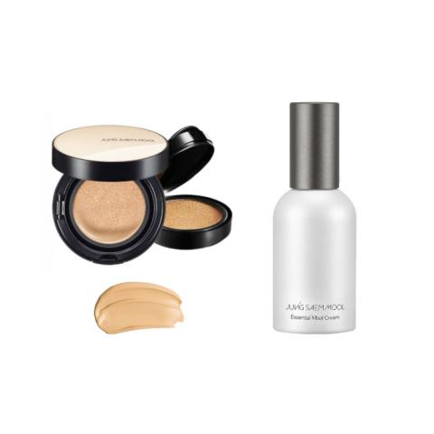 JUNGSAEMMOOL - Essential Skin Nuder Cushion SPF50+ PA+++ (With Refill) - 14g+14g - 21 Medium (1ea) + Essential Mool Cream -...