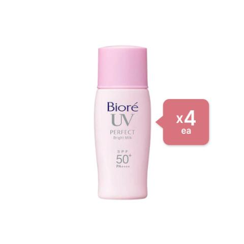 Kao - Biore UV Sunscreen Bright Milk SPF50+ PA++++ - 30ml - 4pcs