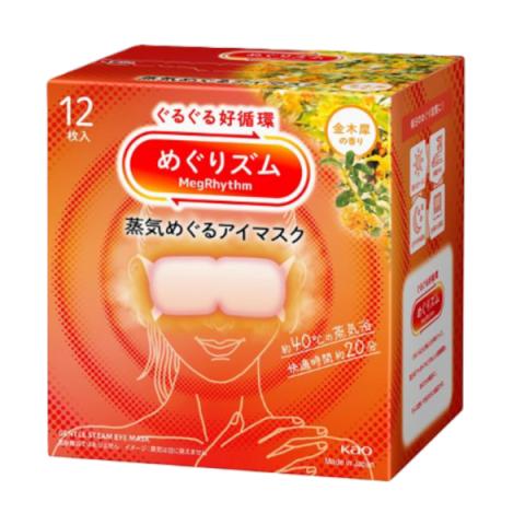 Kao - Masque pour les yeux à la vapeur douce MegRhythm - 12pièce - Osmanthus Scent