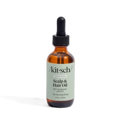 KITSCH - Huile fortifiante pour cuir chevelu et cheveux au romarin et à la biotine - 60ml KITSCH - Huile fortifiante pour cuir chevelu et cheveux au romarin et à la biotine - 60ml