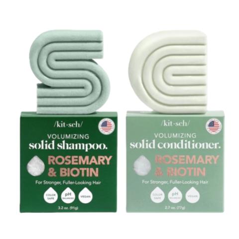 KITSCH - Shampoing et après-shampoing volumisants au romarin et à la biotine - 91g+77g