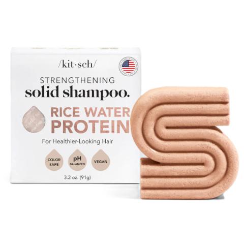 KITSCH - Shampoing solide à l'eau de riz pour la croissance des cheveux - 91g