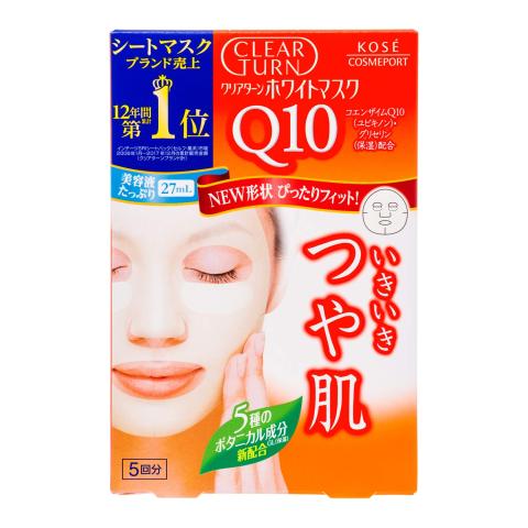 Kose - Clear Turn White Masque Q10 - 5pièces