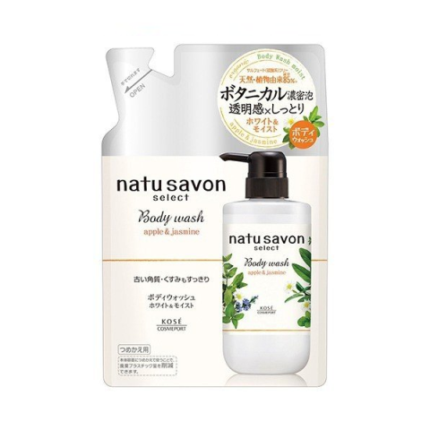 Kose - Softymo Natu Savon Sélectionnez la recharge de gel douche - Apple & Jasmine - 360ml