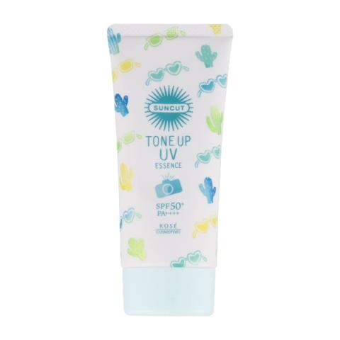 Kose - Suncut Tone Up UV Essence SPF50 + PA ++++ - 80g - Mint Green