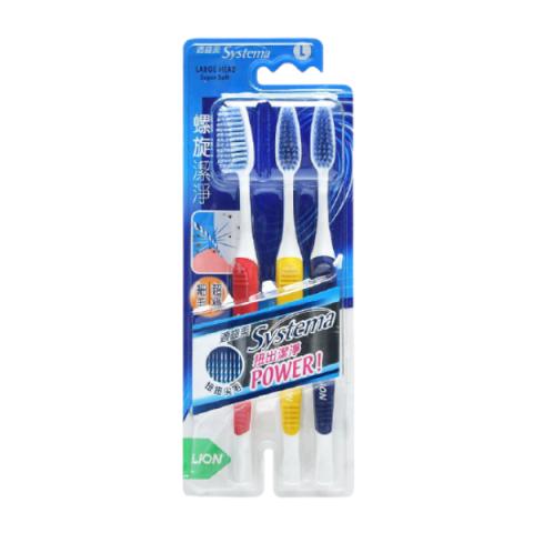 LION - Brosse à Dents Spirale Super Douce Systema - Couleur...