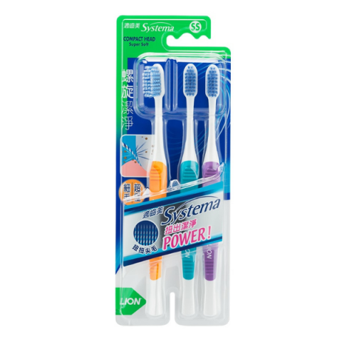 LION - Systema Brosse à Dents Spirale Super Douce - Couleur...