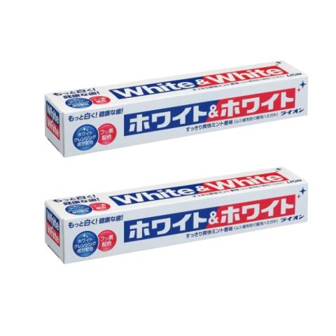 LION - White & White Toothpaste (2ea) LION - White & White Toothpaste (2ea)