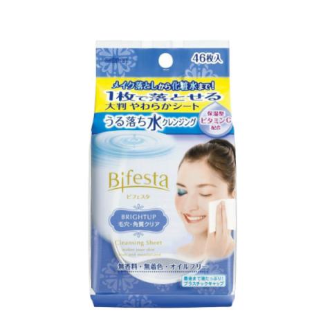 Mandom - Bifesta - Cleansing Sheet - Pore Care- Blue - 46pièces