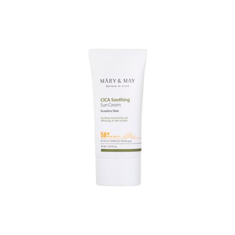 MARY&MAY - CICA Crème Solaire Apaisante SPF50+ PA++++ - 50ml