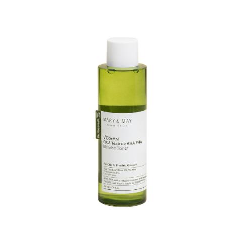 MARY&MAY - Vegan CICA Teatree AHA PHA Blemish Toner - 200ml