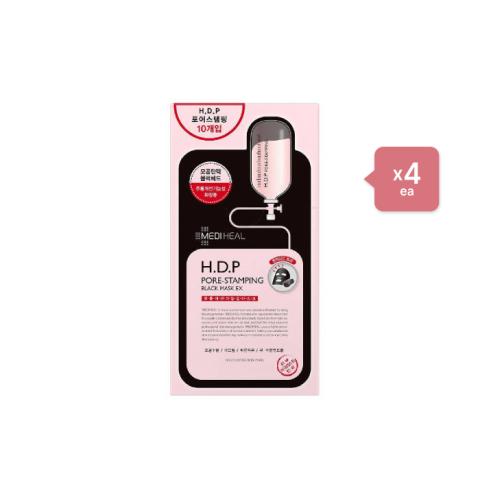 Mediheal H.D.P Pore Stamping Black Mask EX Pack - 10pièce (4ea) Set