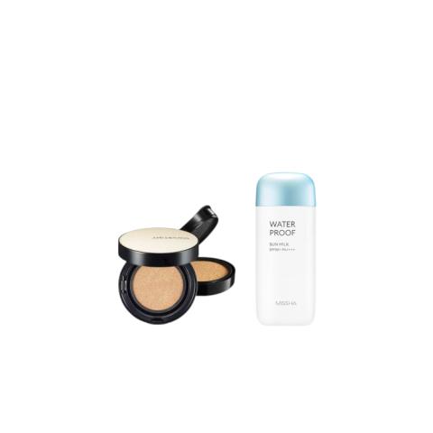 MISSHA - All-Around Safe Block Waterproof Sun Milk SPF 50+/PA++++ - 70ml X Jung Saem Mool - Essential Skin Nuder Long Wear...