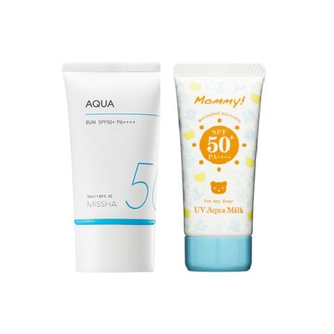 Missha Aqua Sun X Isehan Hero Sunscreen Set A Missha Aqua Sun X Isehan Hero Sunscreen Set A