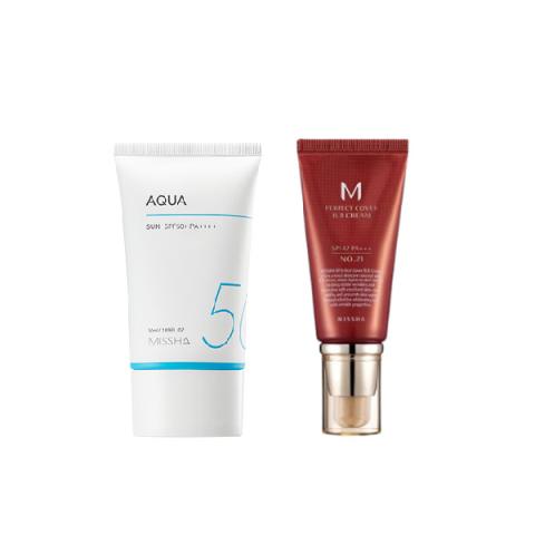 Missha Aqua Sun X M Perfect Cover BB cream # 21 Set